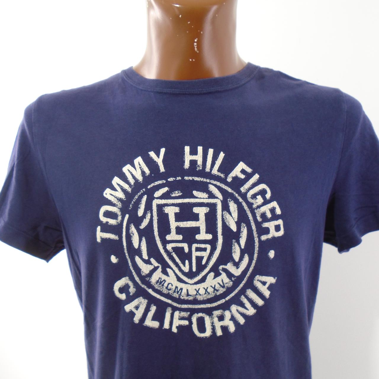 Men's T-Shirt Tommy Hilfiger. Dark blue. M. Used. Good