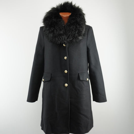 Women's Coat Zara. Black. L. Used. Good