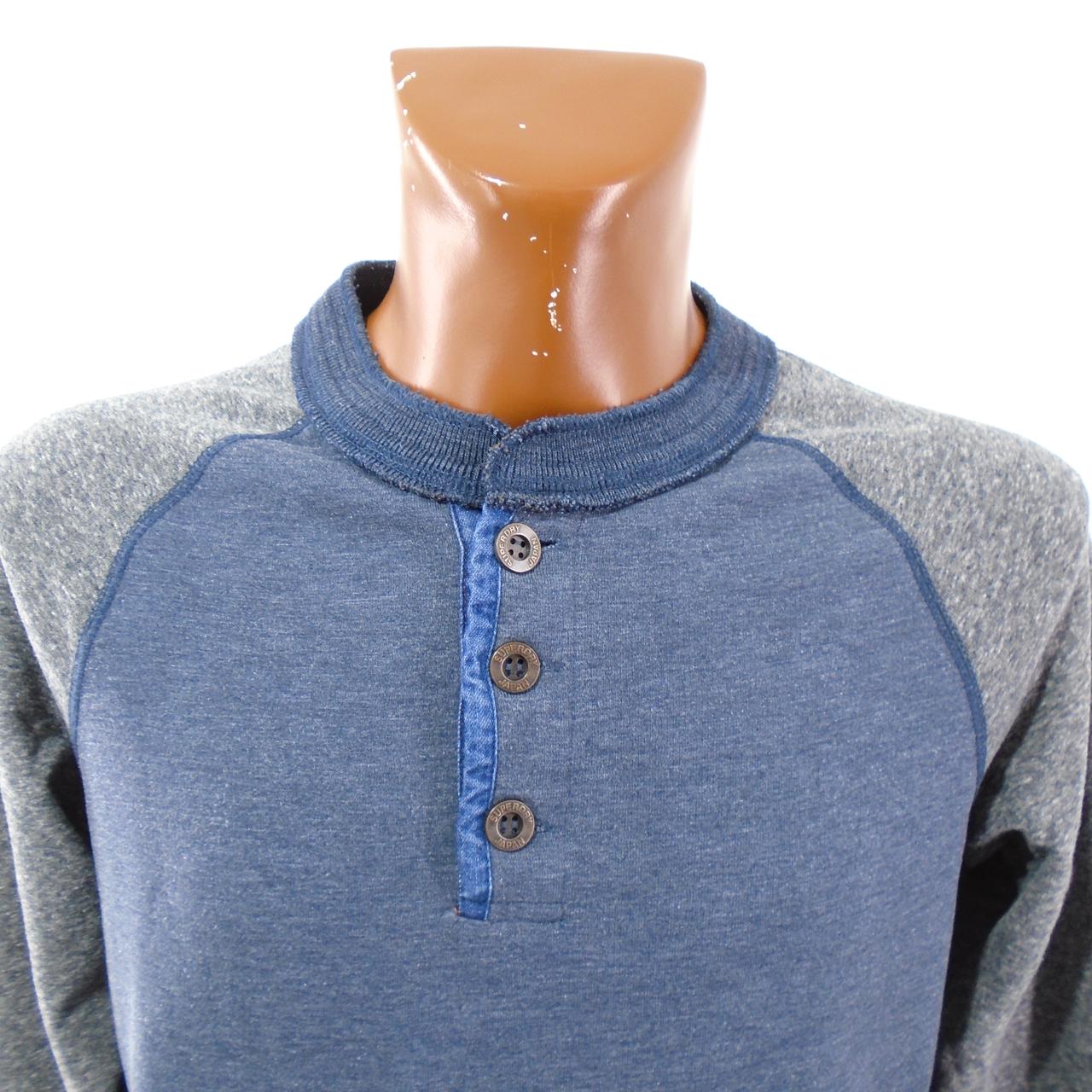 Men's Sweatshirt Superdry. Blue. L. Used. Good