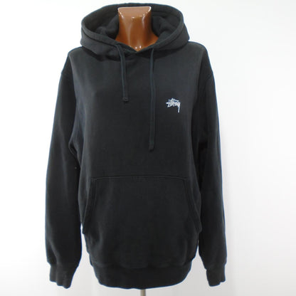 Sudadera con capucha de mujer stussy. Negro. L. Usado. Bien