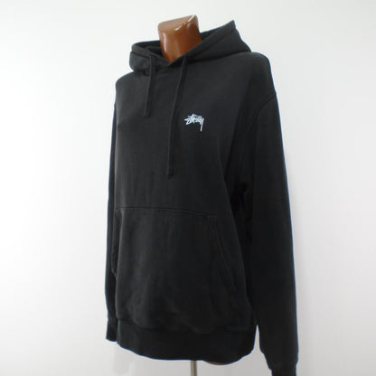 Sudadera con capucha de mujer stussy. Negro. L. Usado. Bien