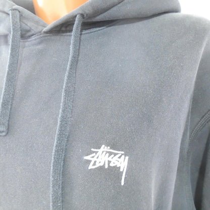 Sudadera con capucha de mujer stussy. Negro. L. Usado. Bien