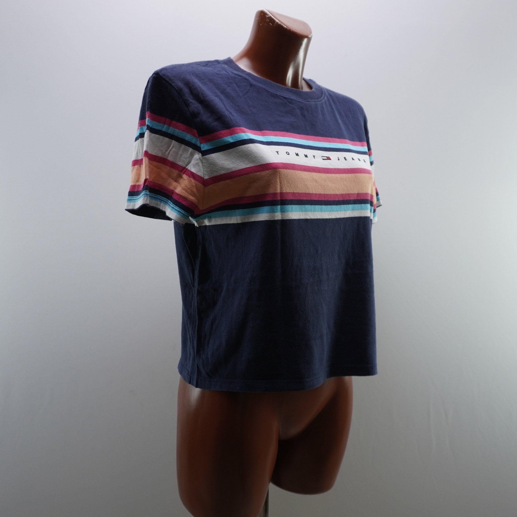 Camiseta de Manga Corta Tommy Hilfiger para Mujer Usada - Azul, M
