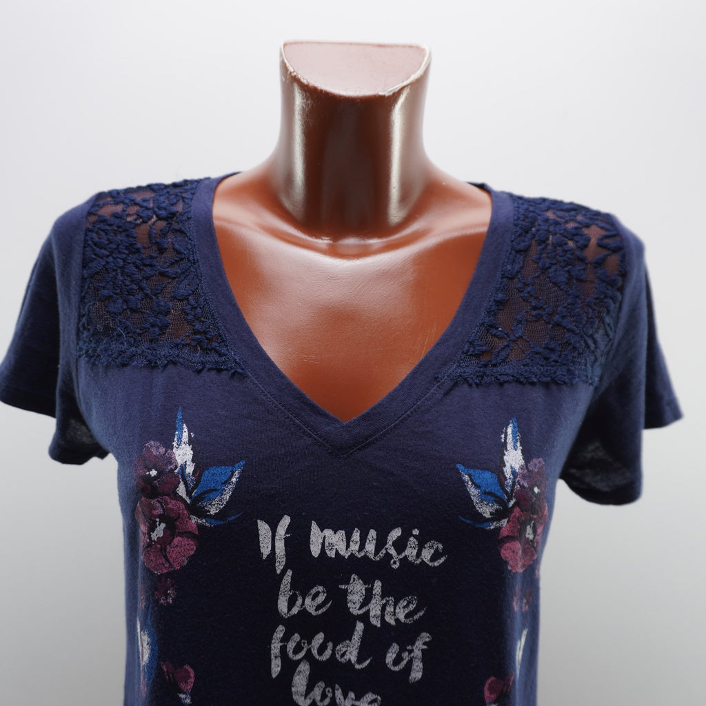 Camiseta Hollister para Mujer Usada - Azul Marino, M