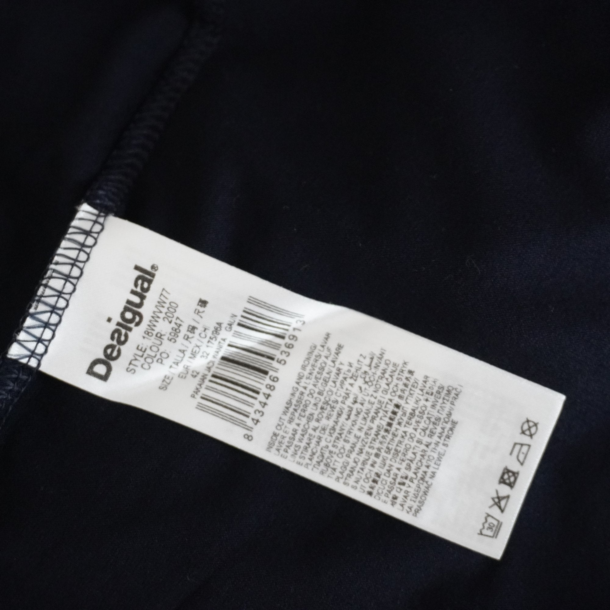 Vestido Desigual para Mujer Usado - Azul Marino, XL