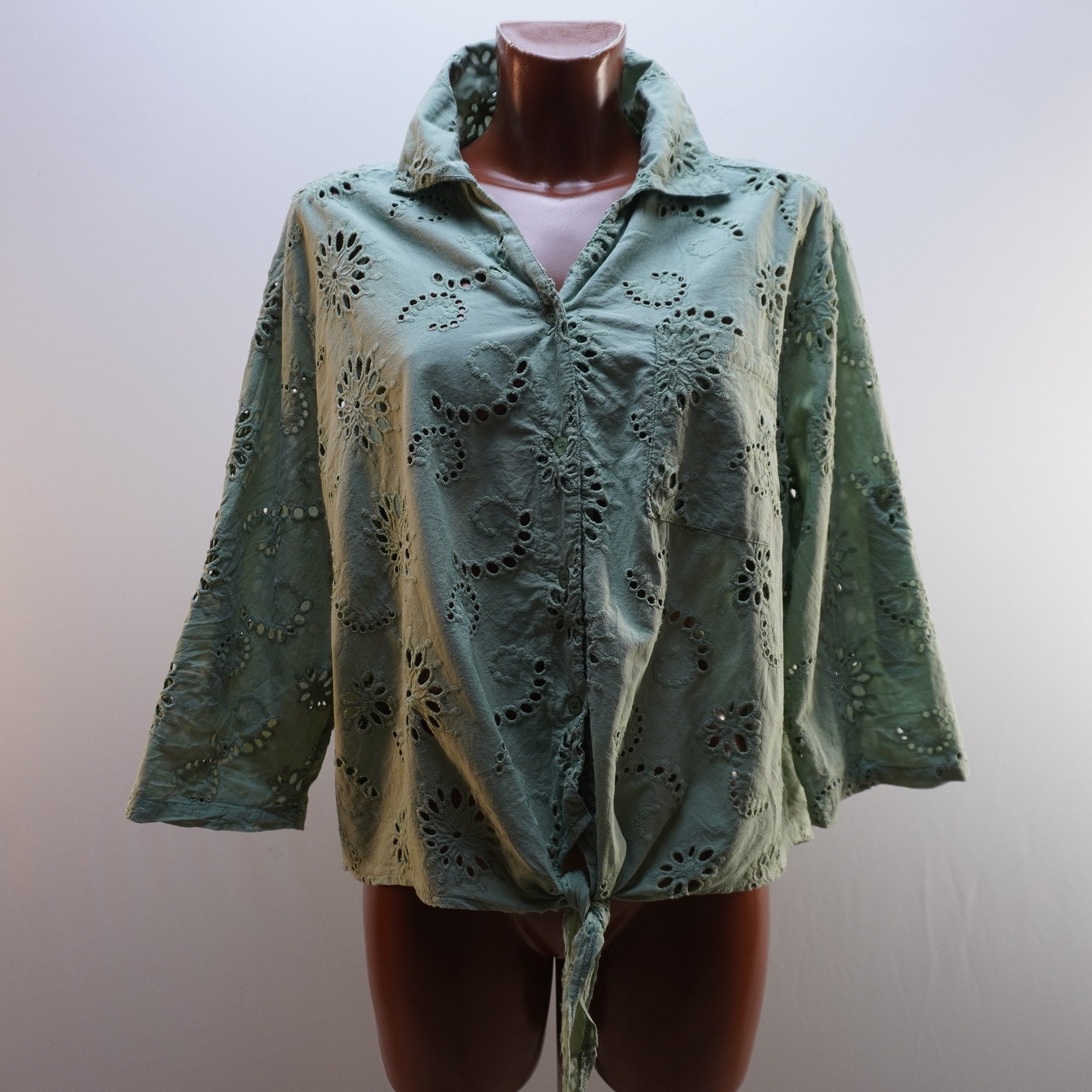 Camisa de Vestir Pescara para Mujer Verde - XL, Usada en Muy Buen Estado