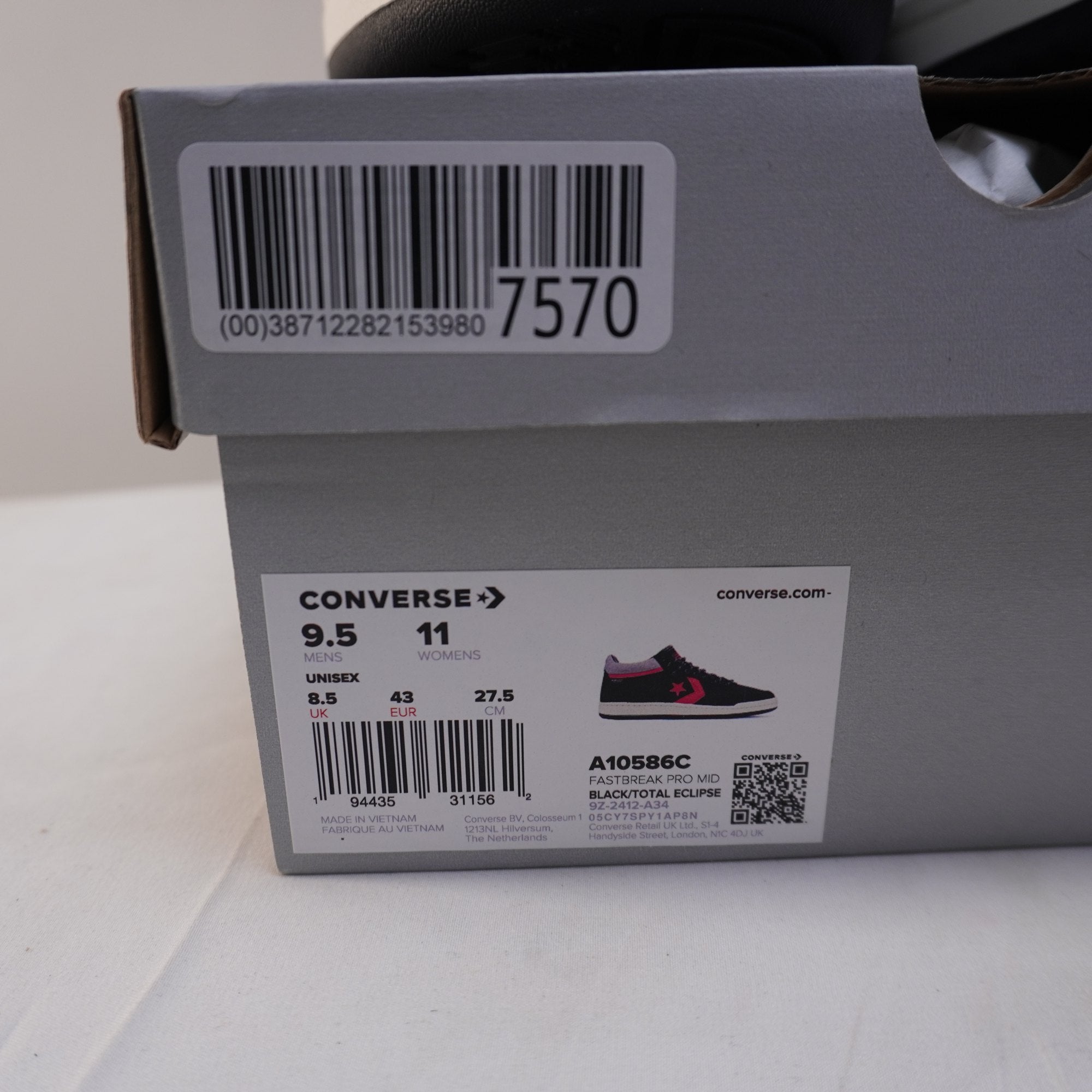 Zapatillas Converse para Hombre Usadas - Negro, Talla 43