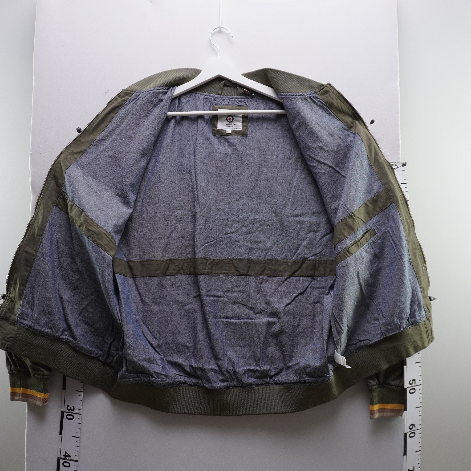 Chaqueta Bomber Lambretta para Hombre Usada - Beige, XXL