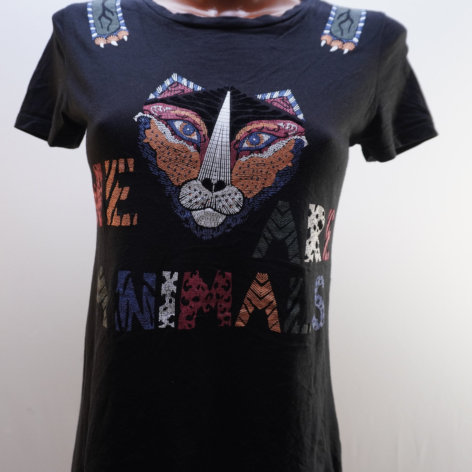 Camiseta Desigual para Mujer Usada - Negra, S