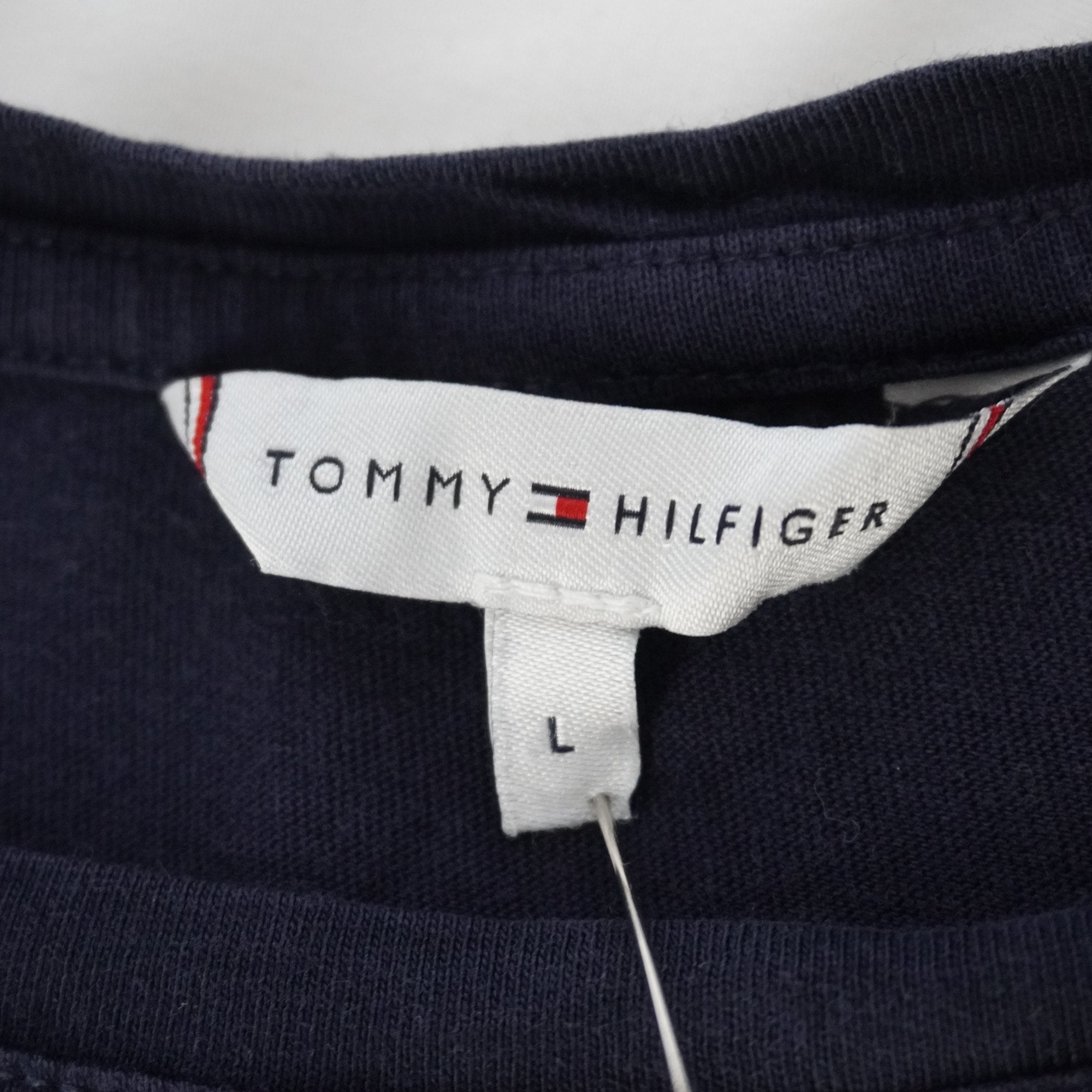 Camiseta de Manga Corta Tommy Hilfiger para Mujer Usada - Azul Marino, L