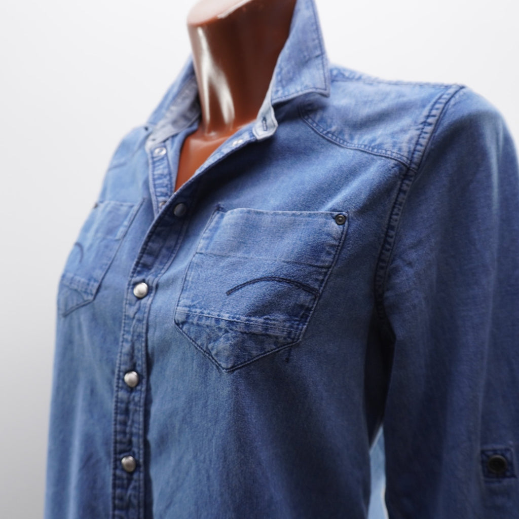 Camisa G-Star para Mujer en Azul, Talla S - Usada en Muy Buen Estado