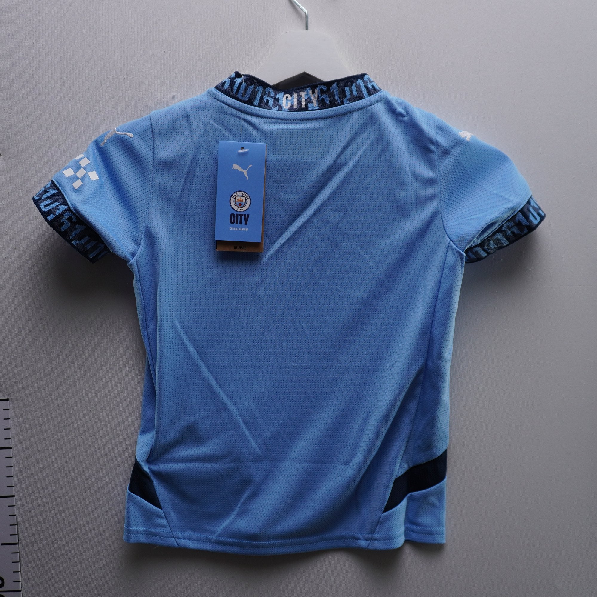 Camiseta de Manga Corta Puma Manchester para Niños Usada - Azul, Talla 116