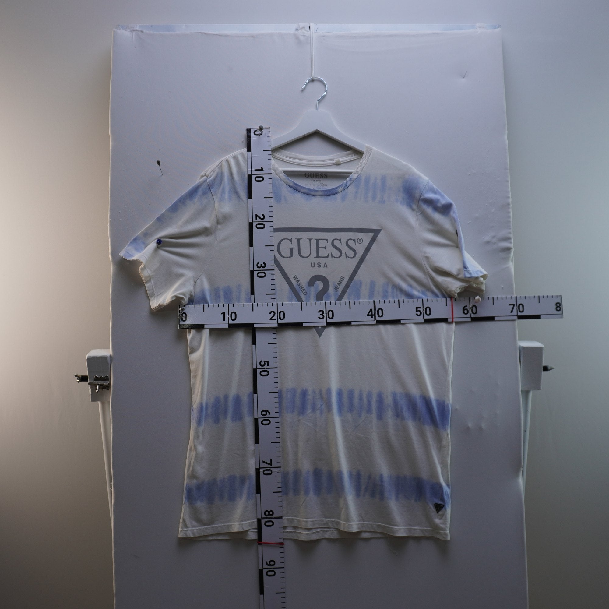 Camiseta de Manga Corta Guess para Hombre Usada - Azul, XL