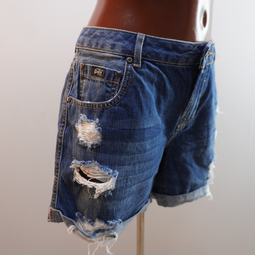 Pantalones Cortos Vaqueros Superdry para Mujer Usados - Azul, L