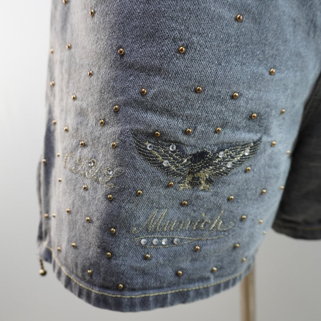 Pantalones Cortos Vaqueros Munich para Mujer Usados - Gris, M