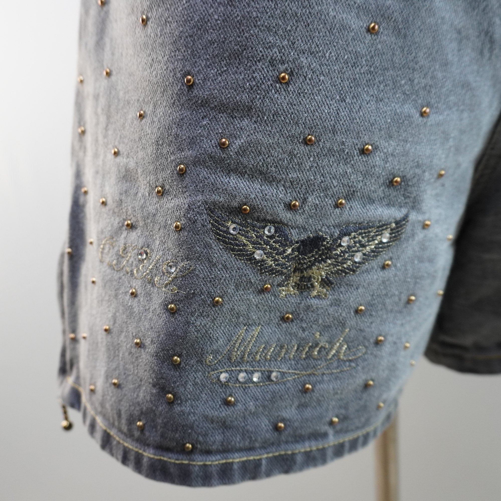 Pantalones Cortos Vaqueros Munich para Mujer Usados - Gris, M