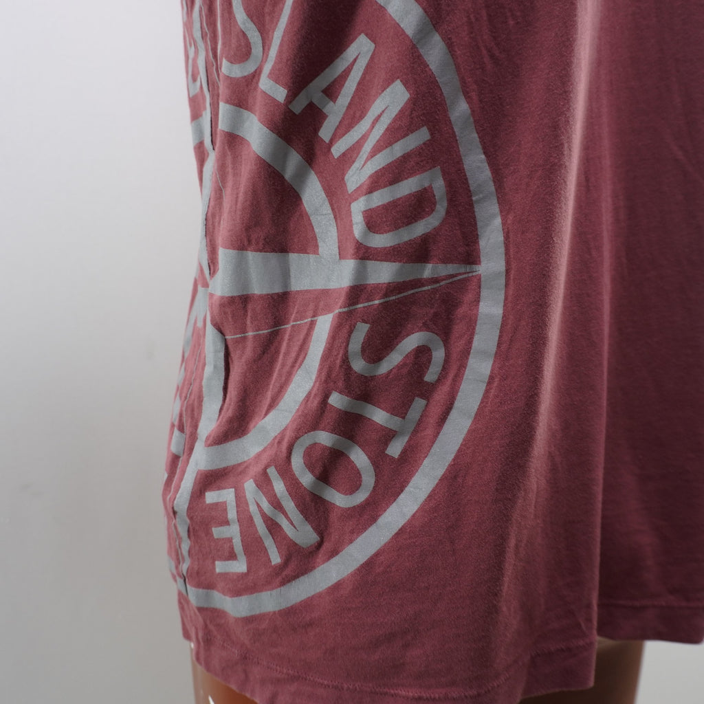 Camiseta de Manga Corta Stone Island para Hombre Usada - Roja, L