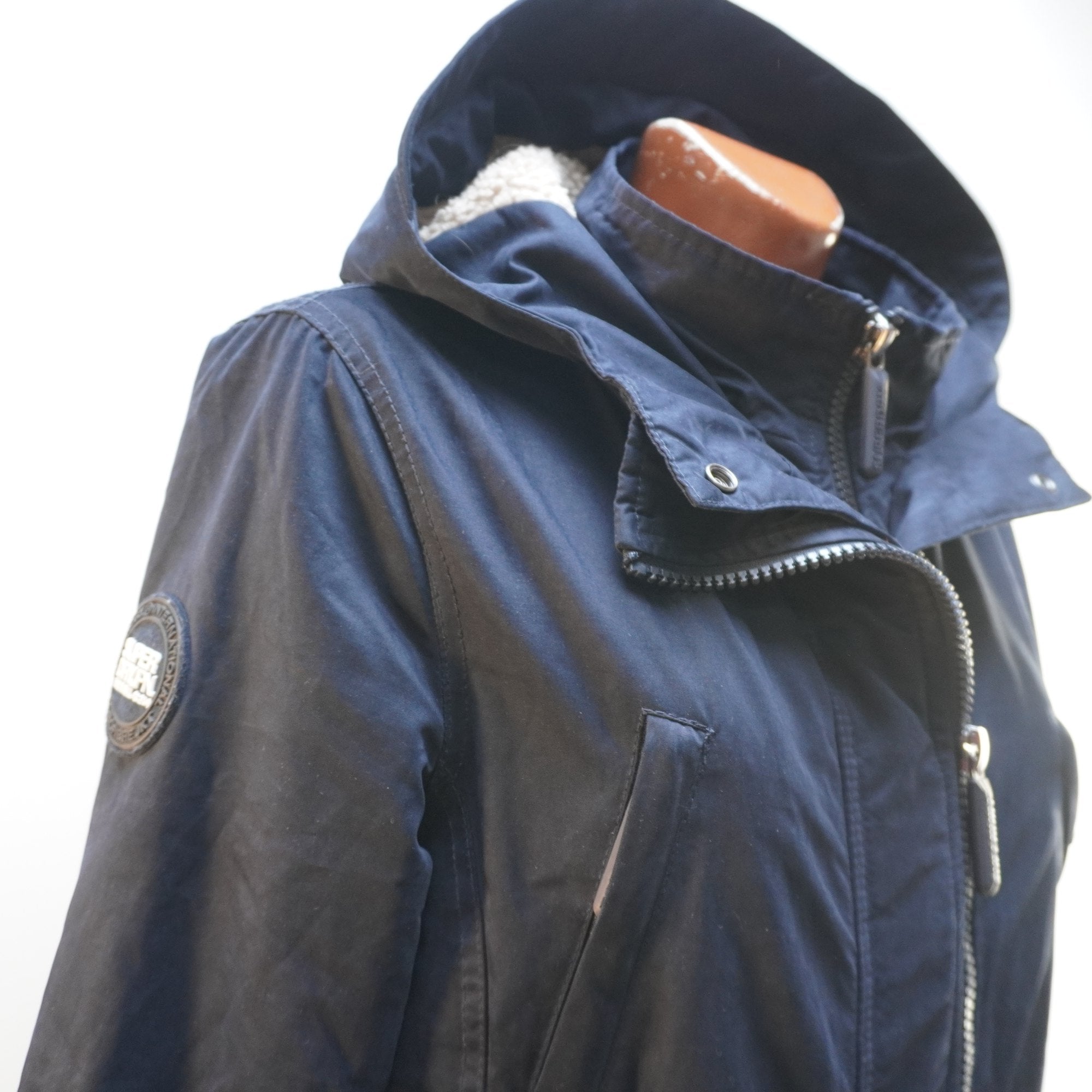 Parka Superdry para Mujer Usada - Azul Marino, XL