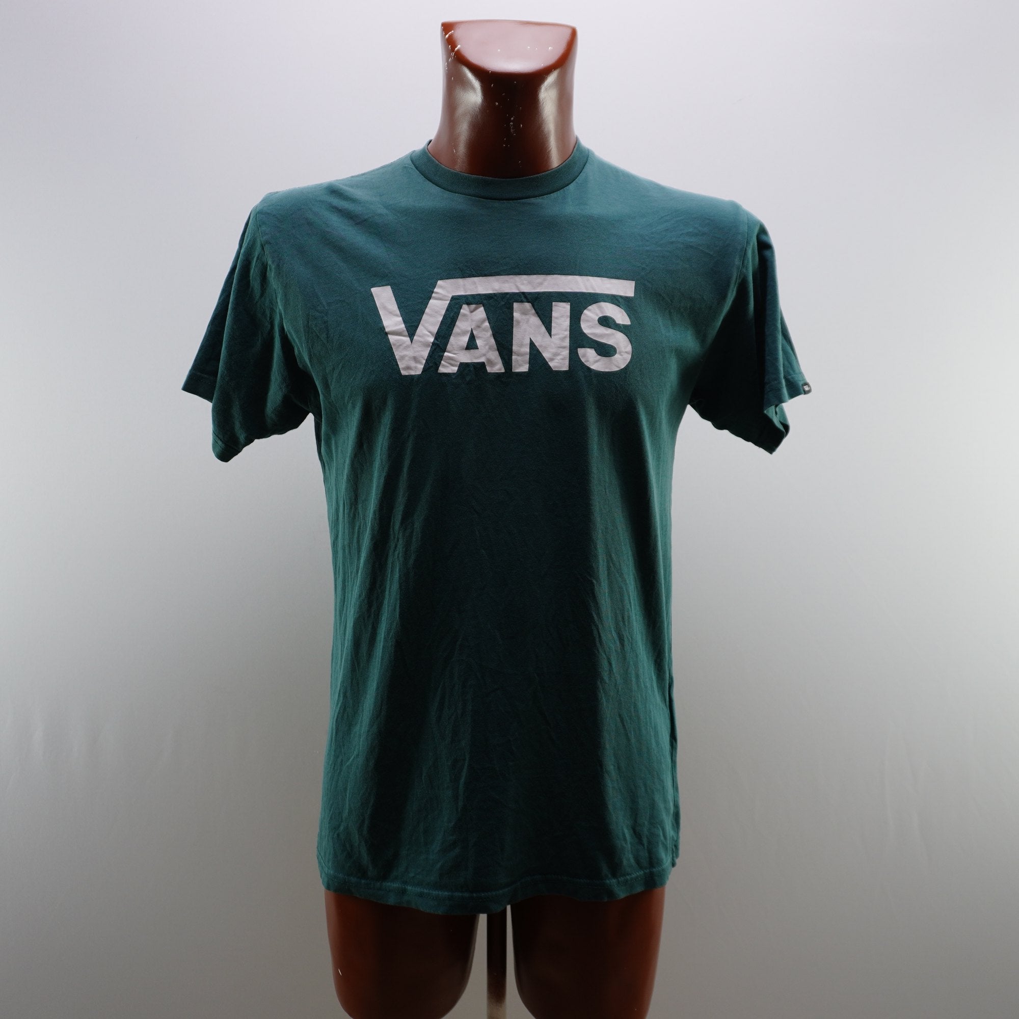 Camiseta de Manga Corta Vans para Hombre Usada - Verde, M