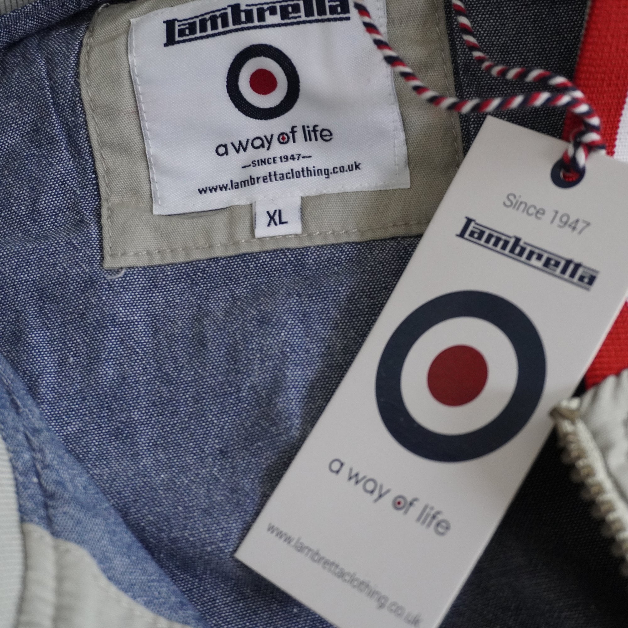 Chaqueta Bomber Lambretta para Hombre Usada - Beige, XL