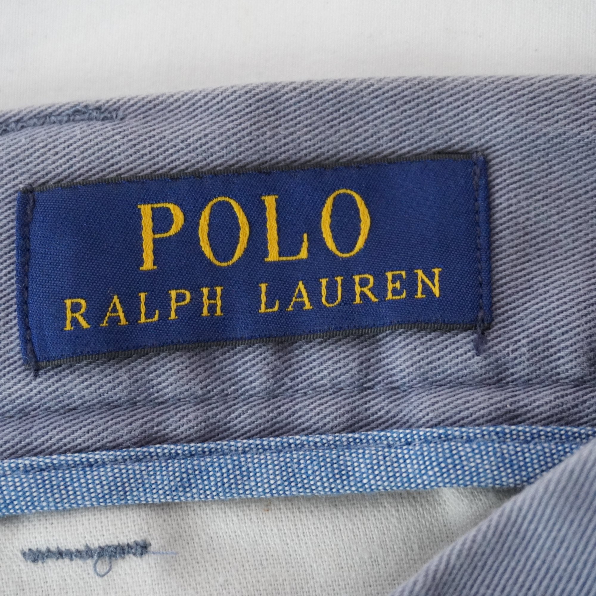 Pantalones Cortos Chinos Ralph Lauren para Hombre - Gris, XL, Usados en Muy Buen Estado