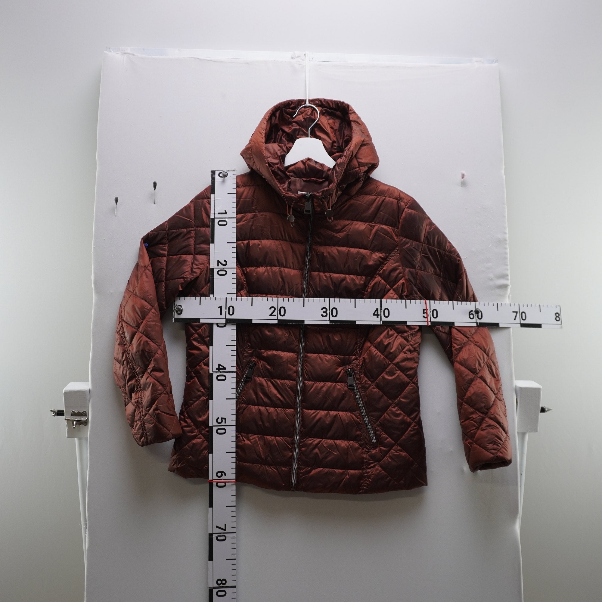 Chaqueta Acolchada Punto Roma para Mujer Usada - Marrón, S