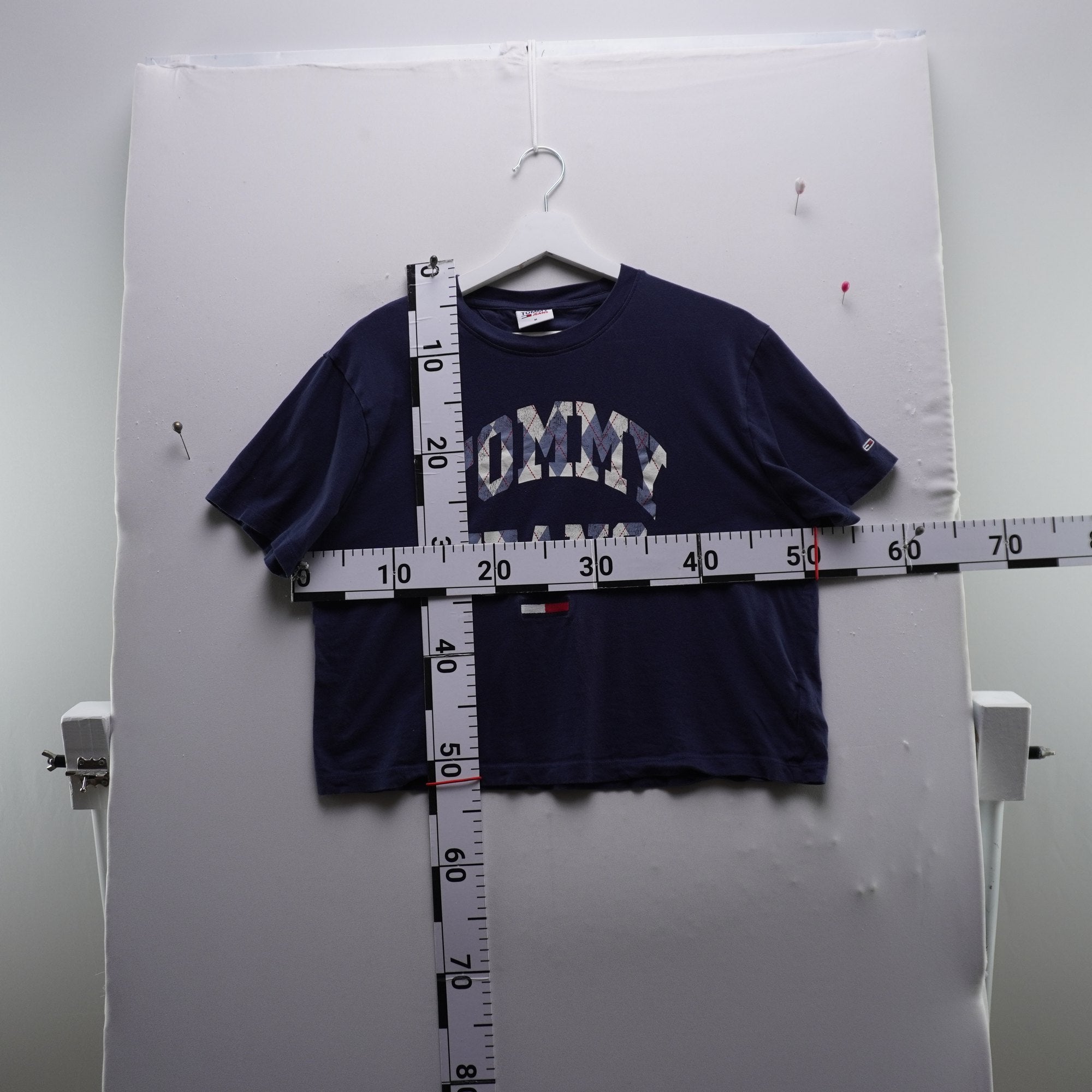 Camiseta de Manga Corta Tommy Hilfiger para Mujer Usada - Azul Marino, M