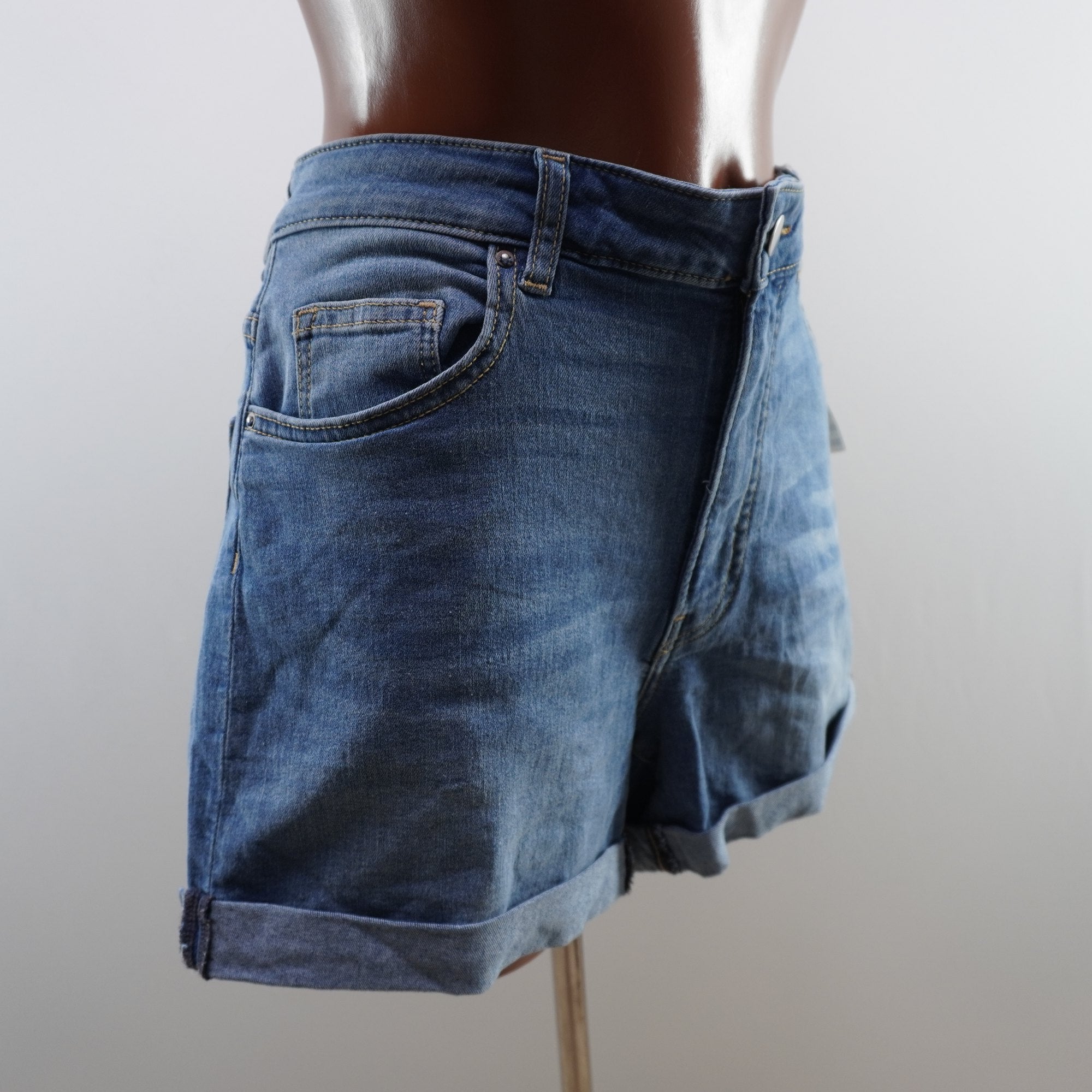 Pantalones Cortos Vaqueros H&M para Mujer Usados - Azul, XXL