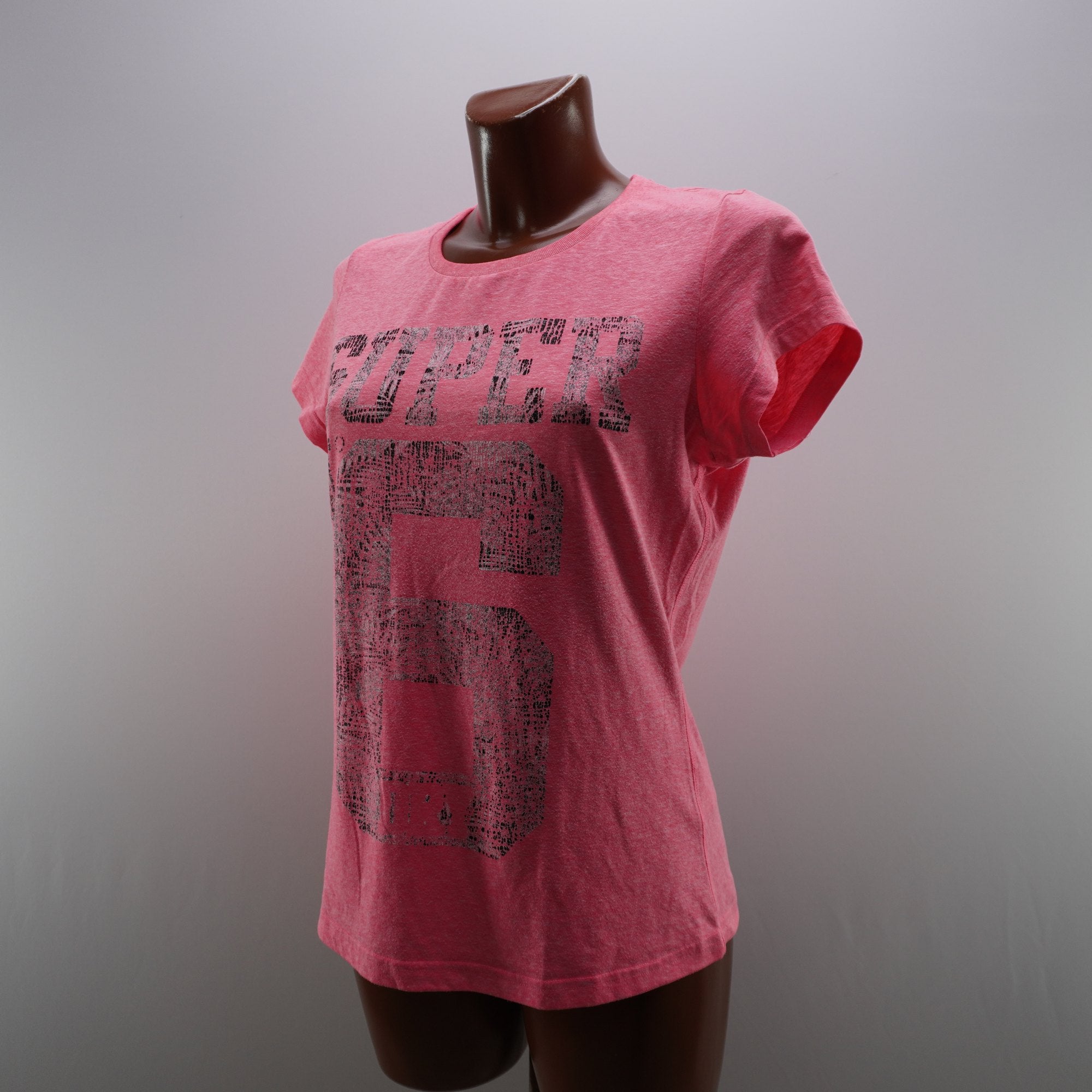 Camiseta de Manga Corta Superdry para Mujer - Rosa, L (Usada en Muy Buen Estado)