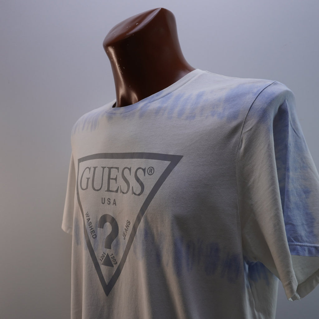 Camiseta de Manga Corta Guess para Hombre Usada - Azul, XL