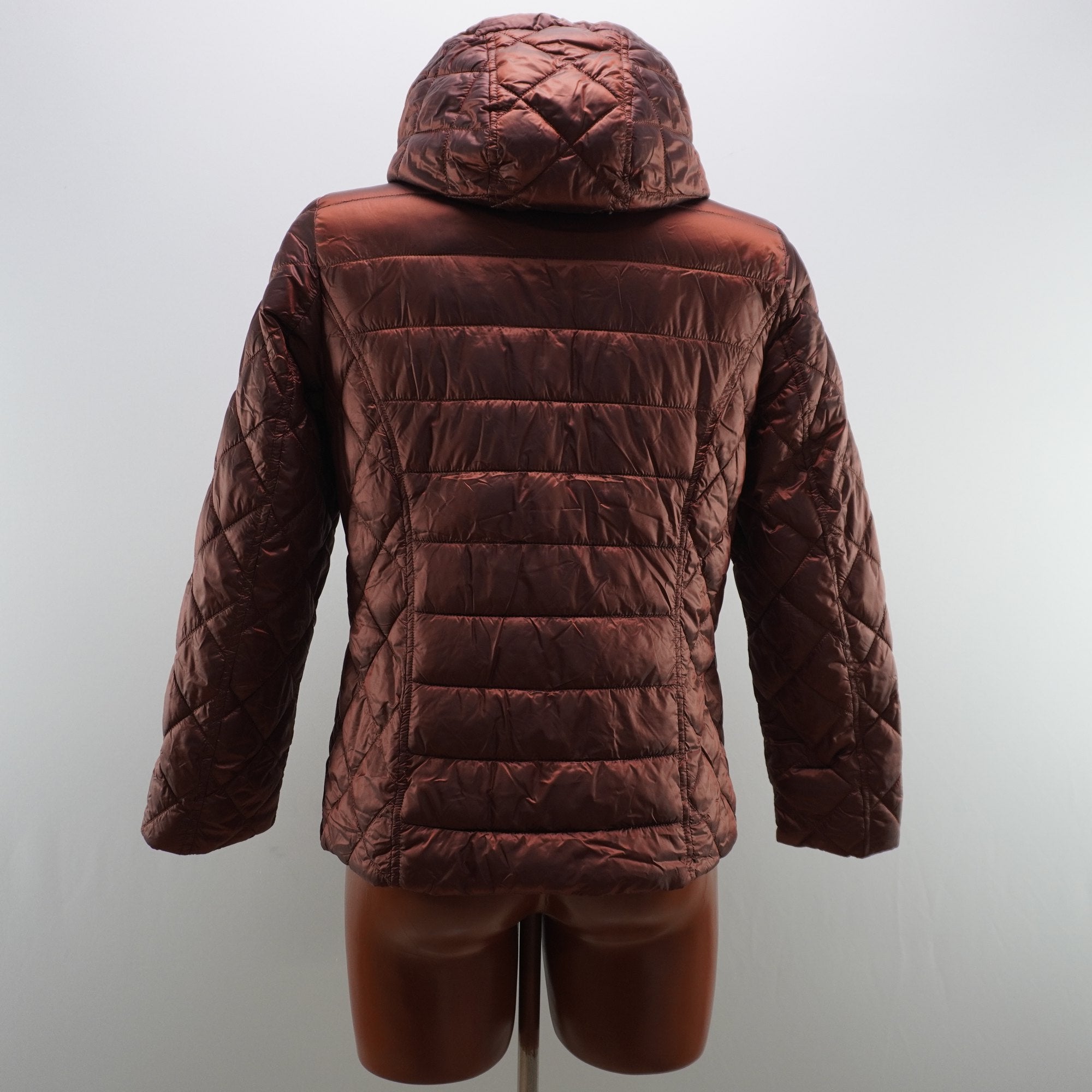 Chaqueta Acolchada Punto Roma para Mujer Usada - Marrón, S