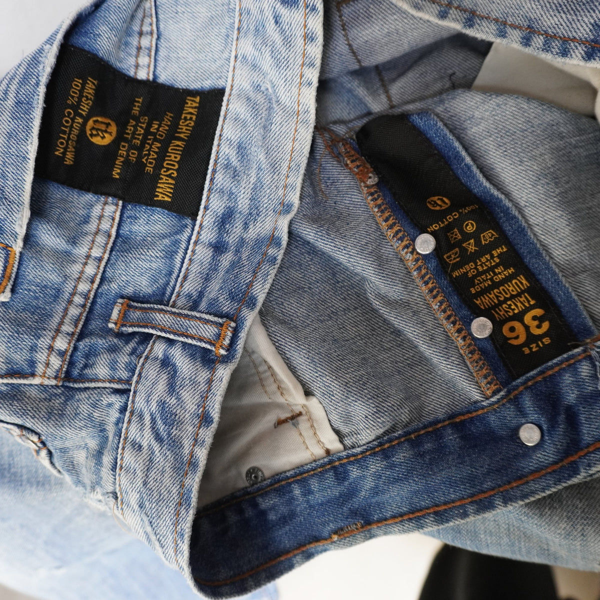 Vaqueros Takeshy Kurosawa para Hombre - Azul, XL Usados en Muy Buen Estado