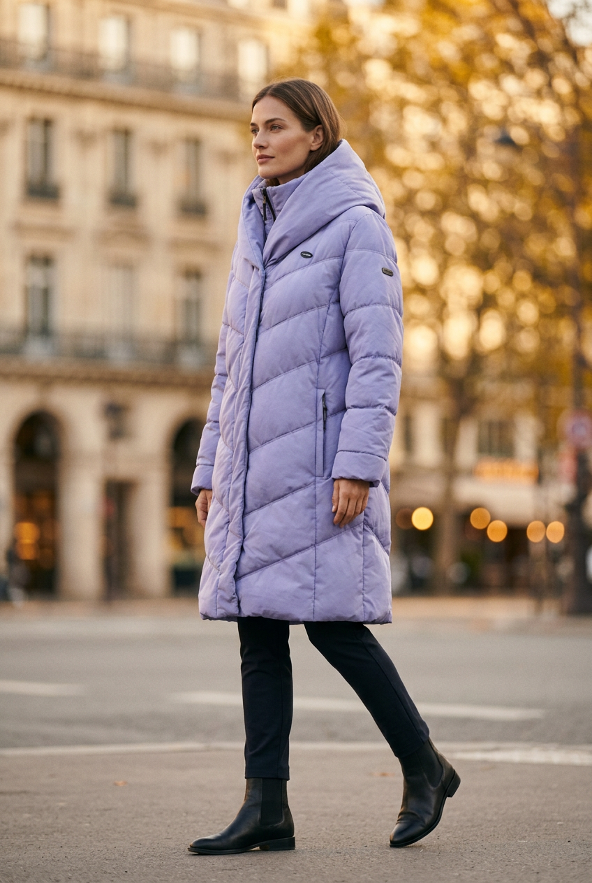 Gebrauchter Ragwear Parka für Damen - Lila, 6XL