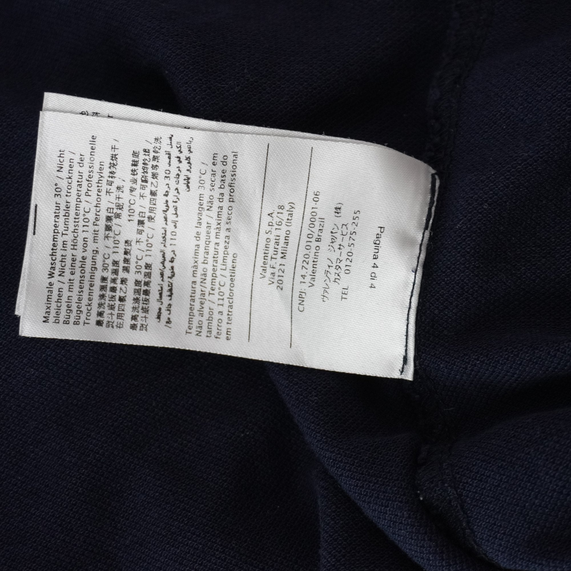 Camiseta de Manga Corta Valentino para Hombre Usada - Azul Marino, XXL