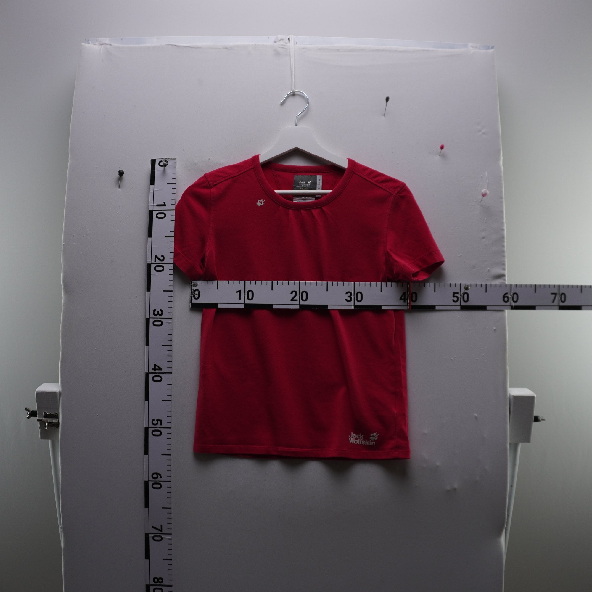 Camiseta de Manga Corta Jack Wolfskin para Mujer - Roja, S, Usada en Muy Buen Estado