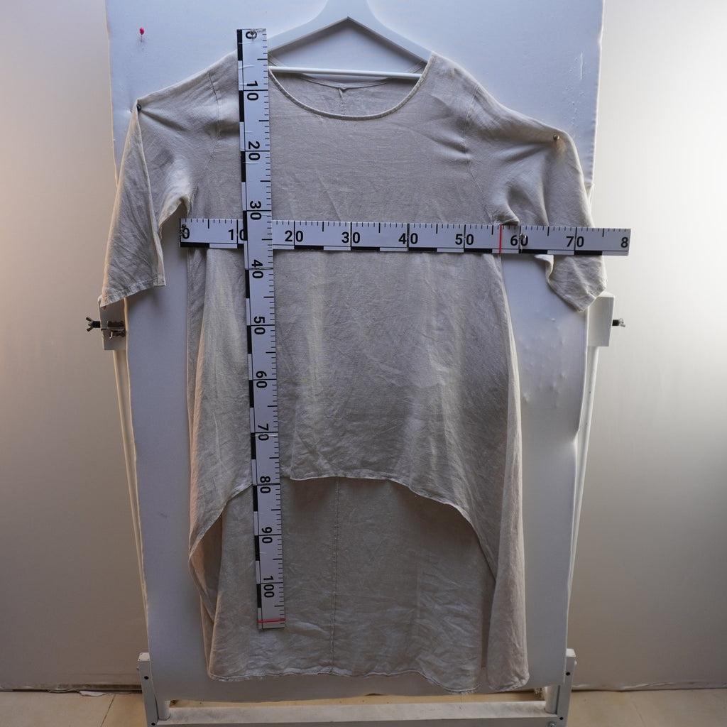 Camiseta de Manga Corta Italian Style para Mujer Usada - Beige, XL