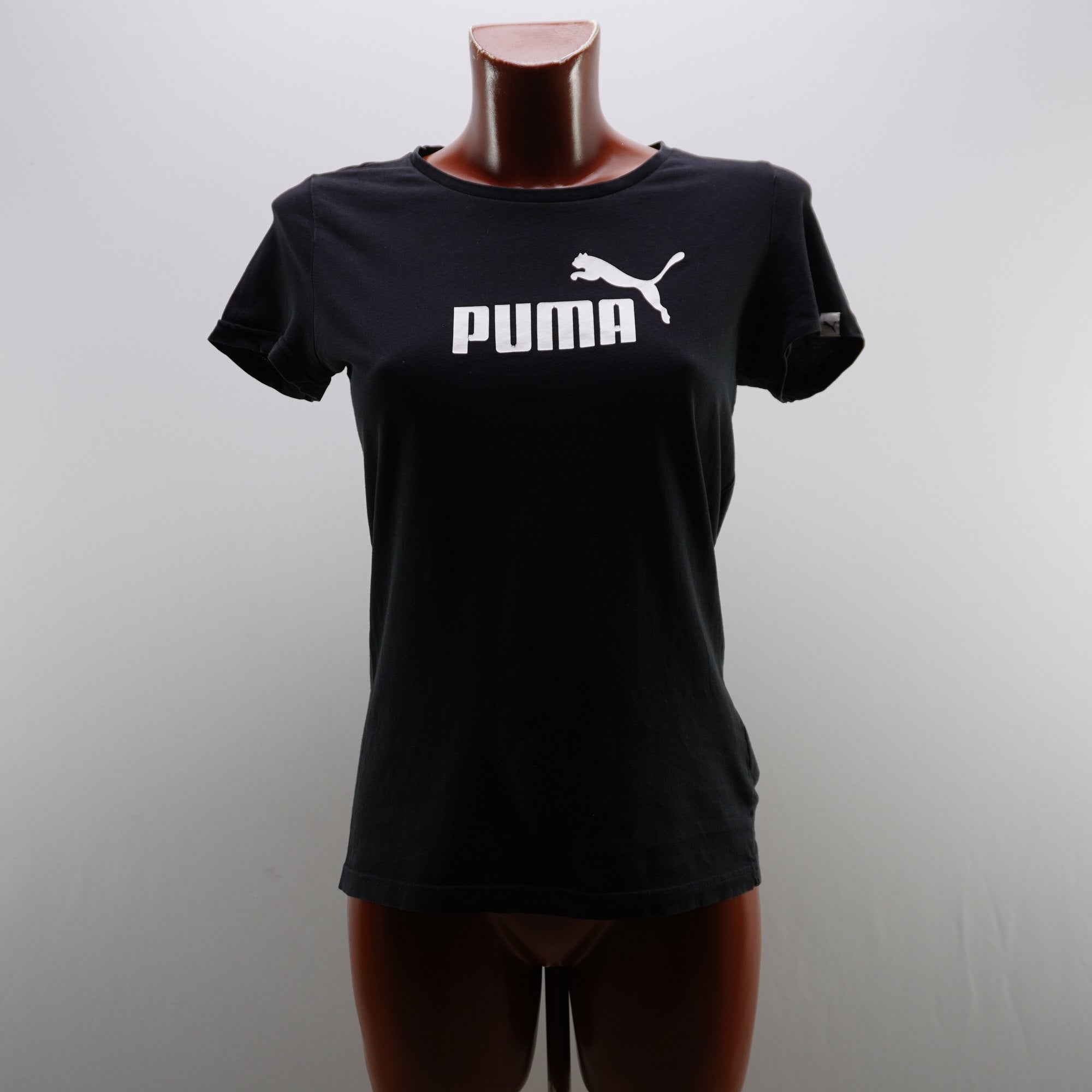 Camiseta de Manga Corta Puma para Mujer - Negro, L, Usada en Muy Buen Estado