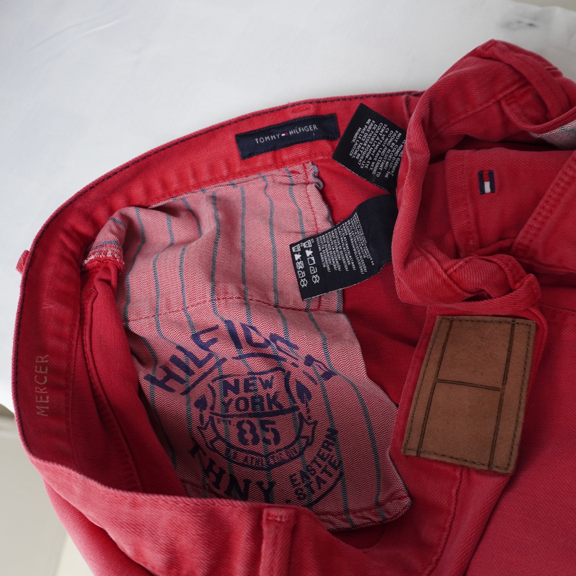 Pantalones Cortos Vaqueros Tommy Hilfiger para Hombre Usados - Rojos, L