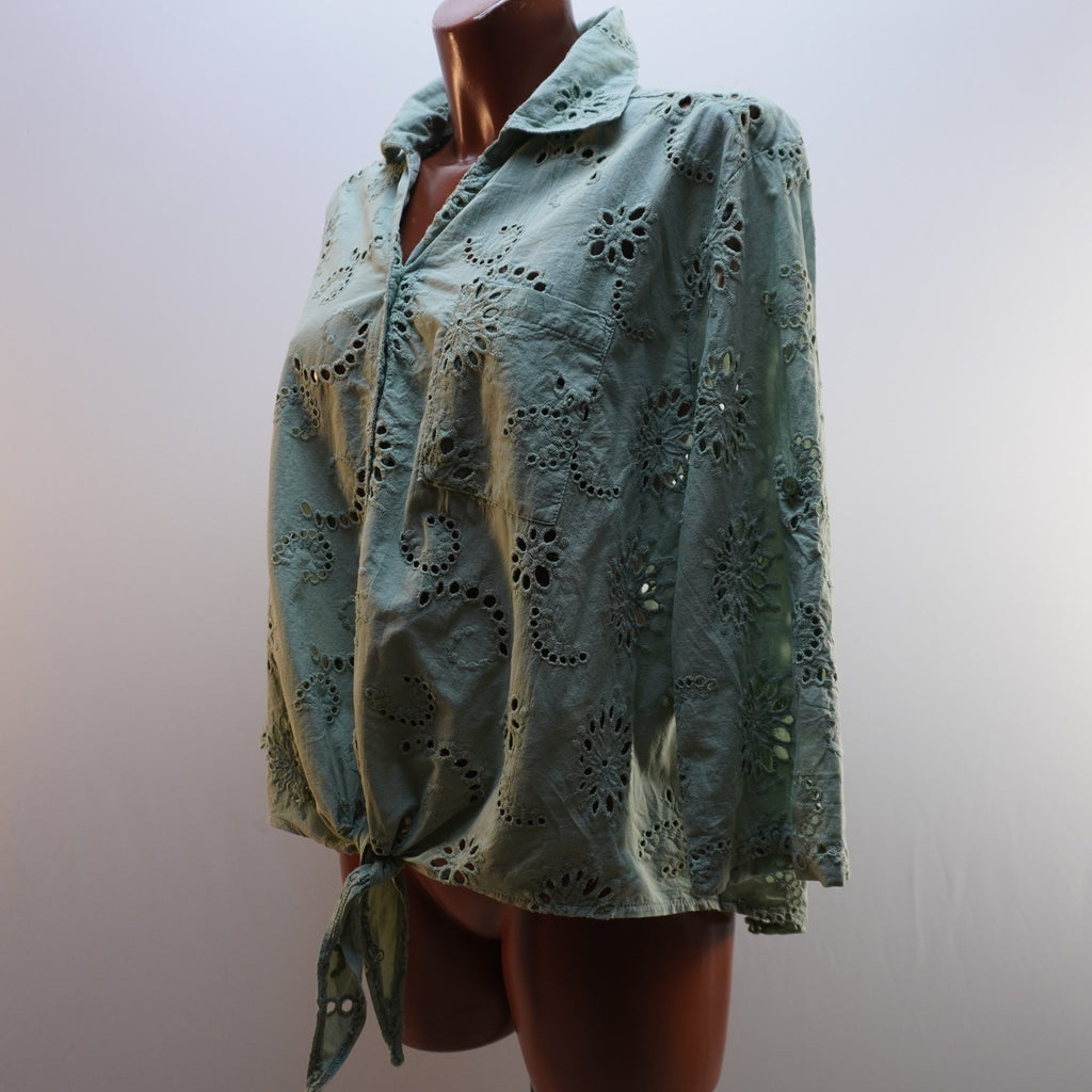 Camisa de Vestir Pescara para Mujer Verde - XL, Usada en Muy Buen Estado