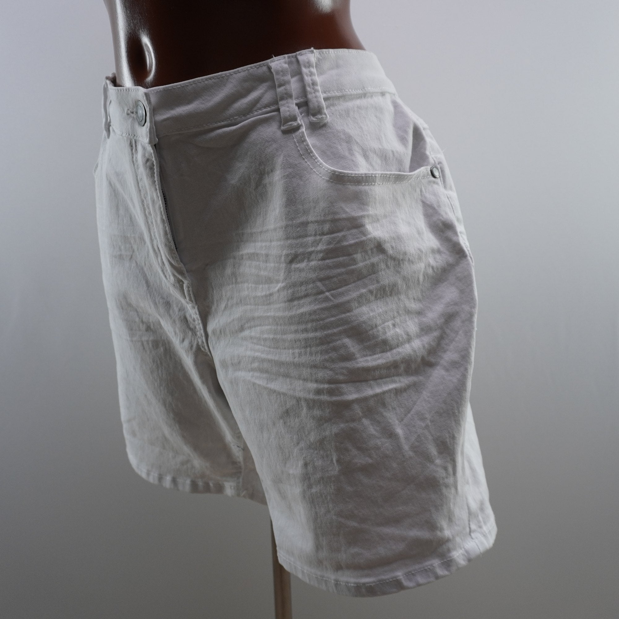 Pantalones Cortos Vaqueros Gina para Mujer Usados - Blanco, XXL