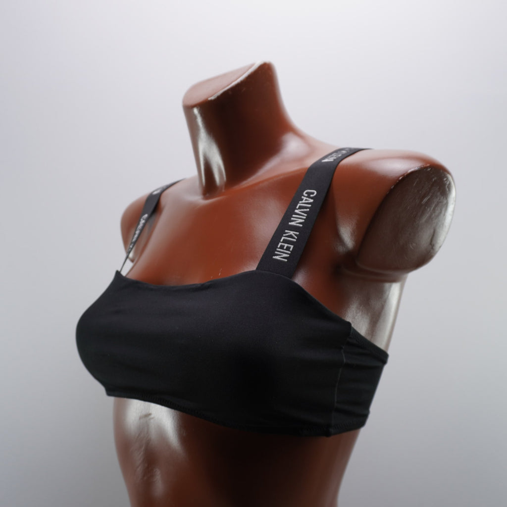 Parte Superior de Traje de Baño Calvin Klein para Mujer - Negro, S (Usado en Muy Buen Estado)