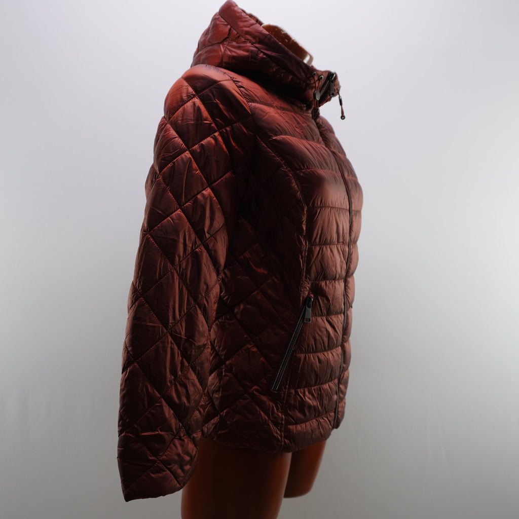 Chaqueta Acolchada Punto Roma para Mujer Usada - Marrón, S