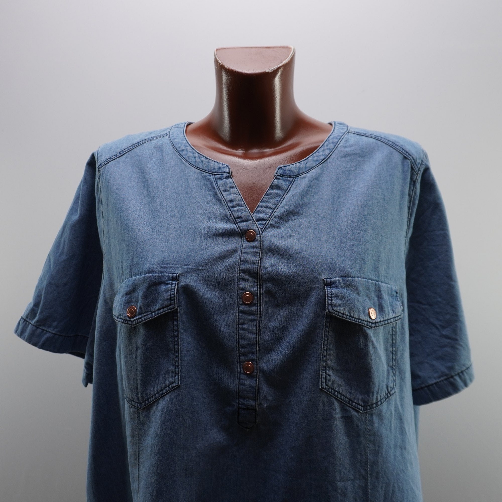 Camisa Ulla Popken para Mujer Usada - Azul, XXXL