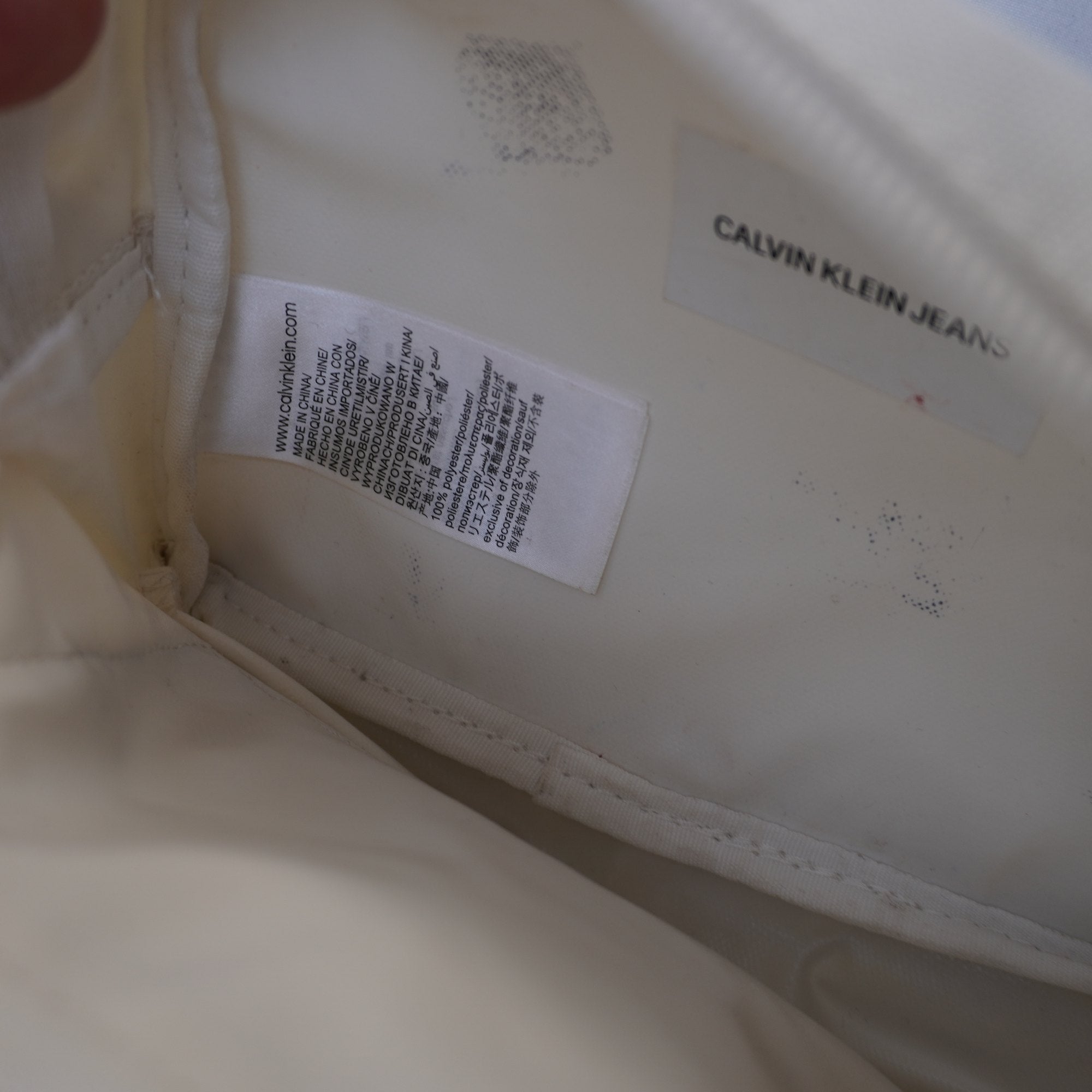 Bolso Baguette Calvin Klein para Mujer Usado - Blanco, Muy Buen Estado