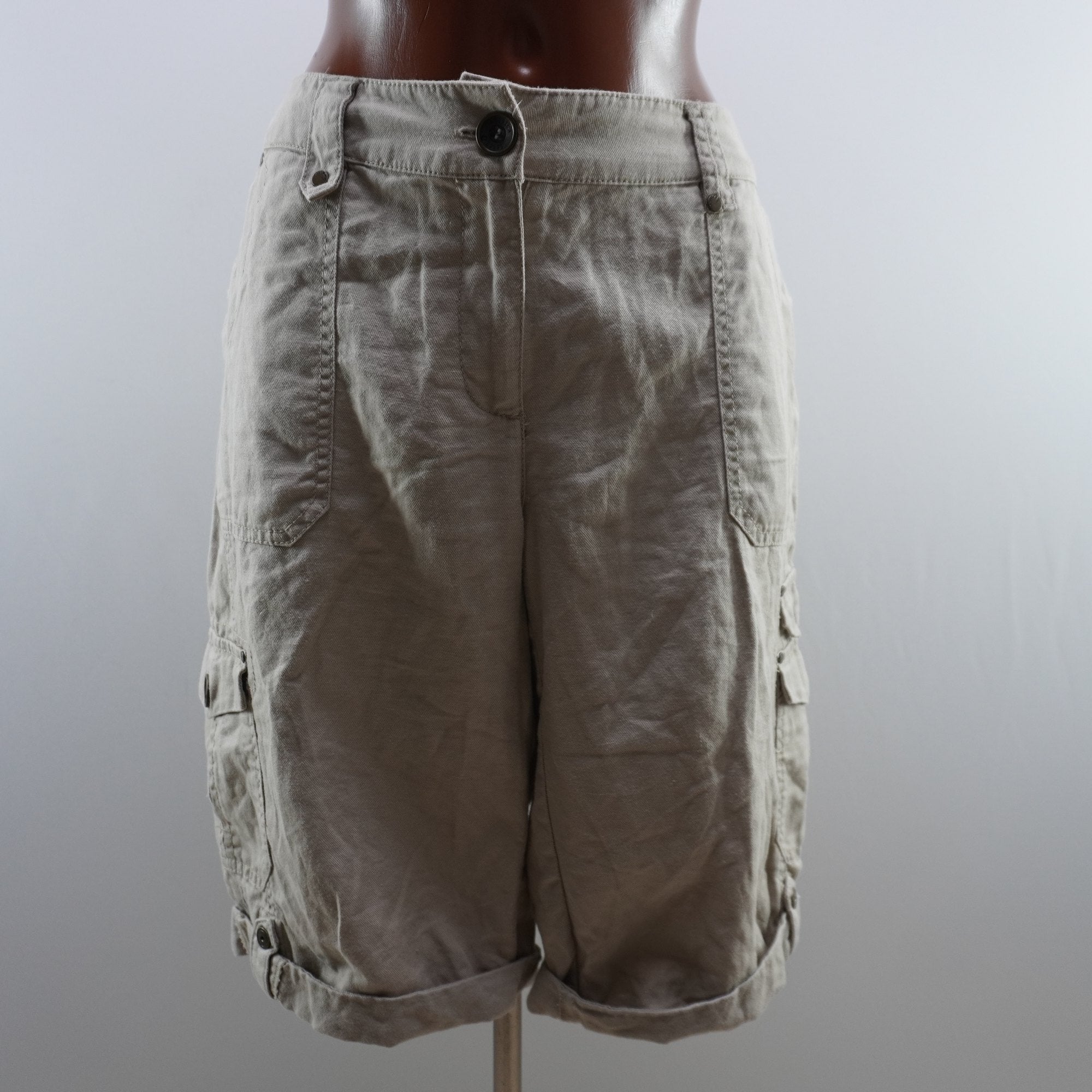 Pantalones Cortos Vaqueros Yessica para Mujer Usados - Beige, L