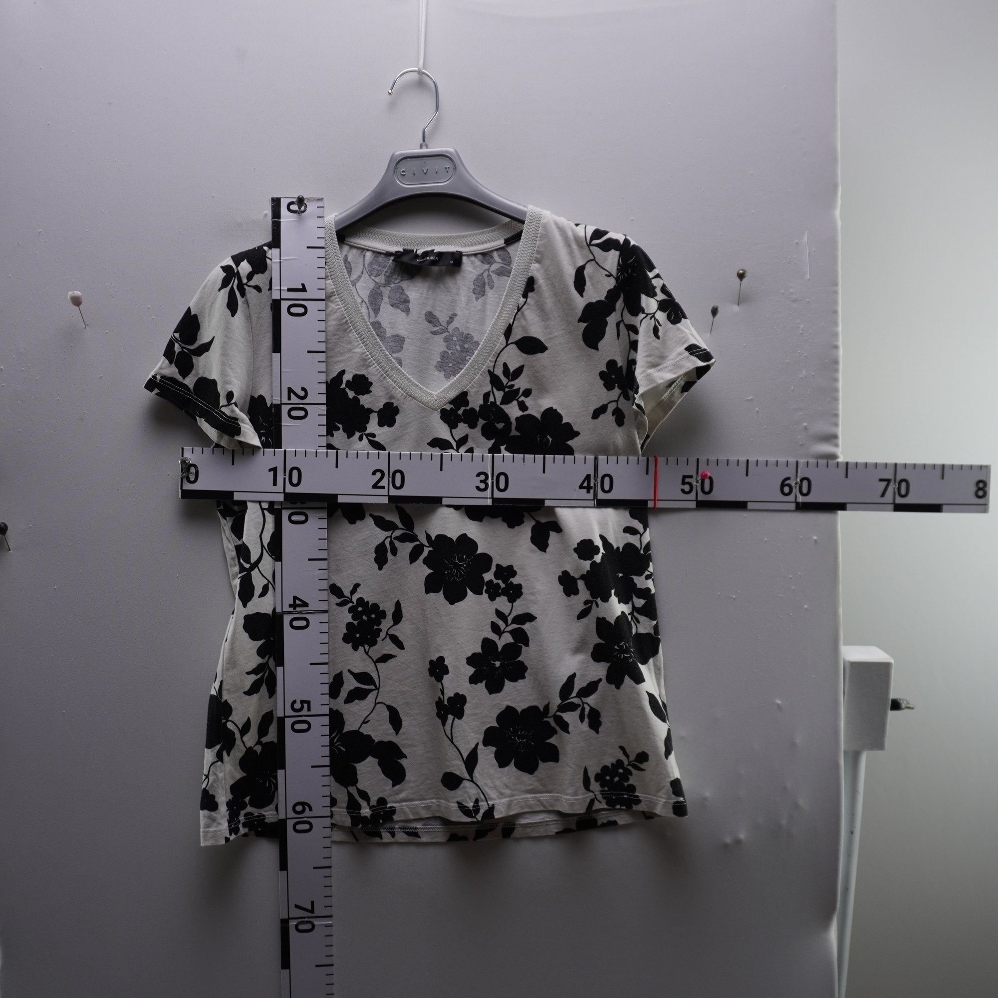Camiseta de Manga Corta Hall Hubber para Mujer - Blanco, M (Usada en muy buen estado)