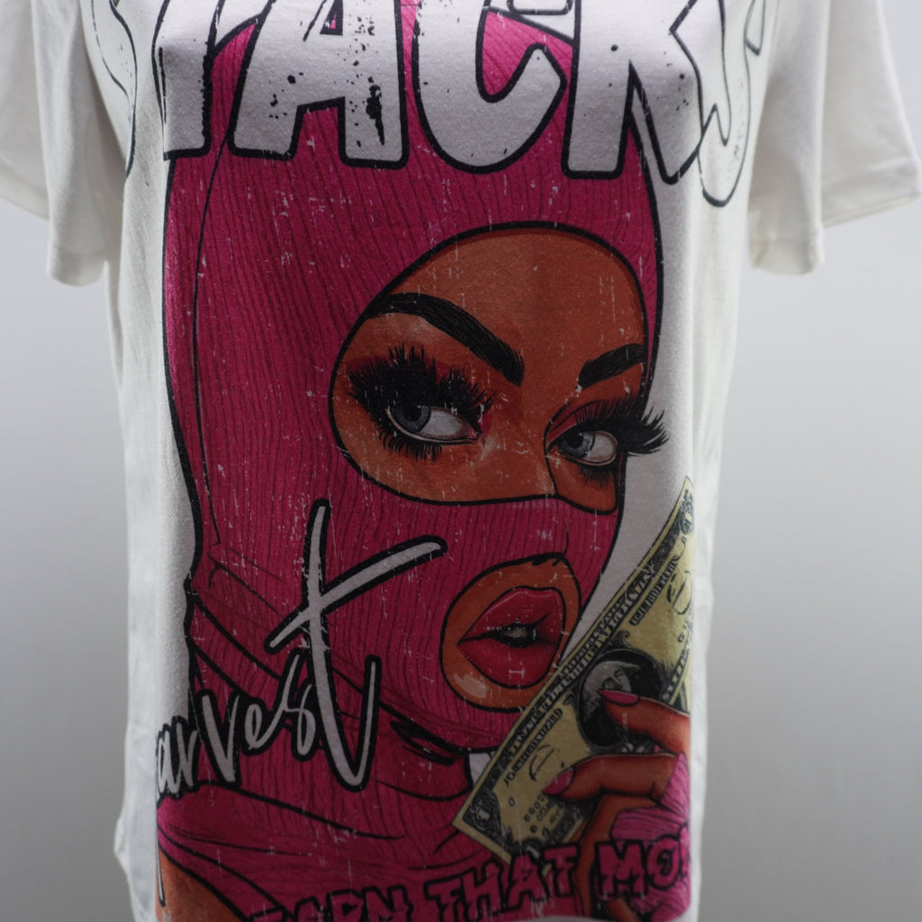 Camiseta de Manga Corta Italian Style para Mujer - Multicolor, M, Usada en Muy Buen Estado