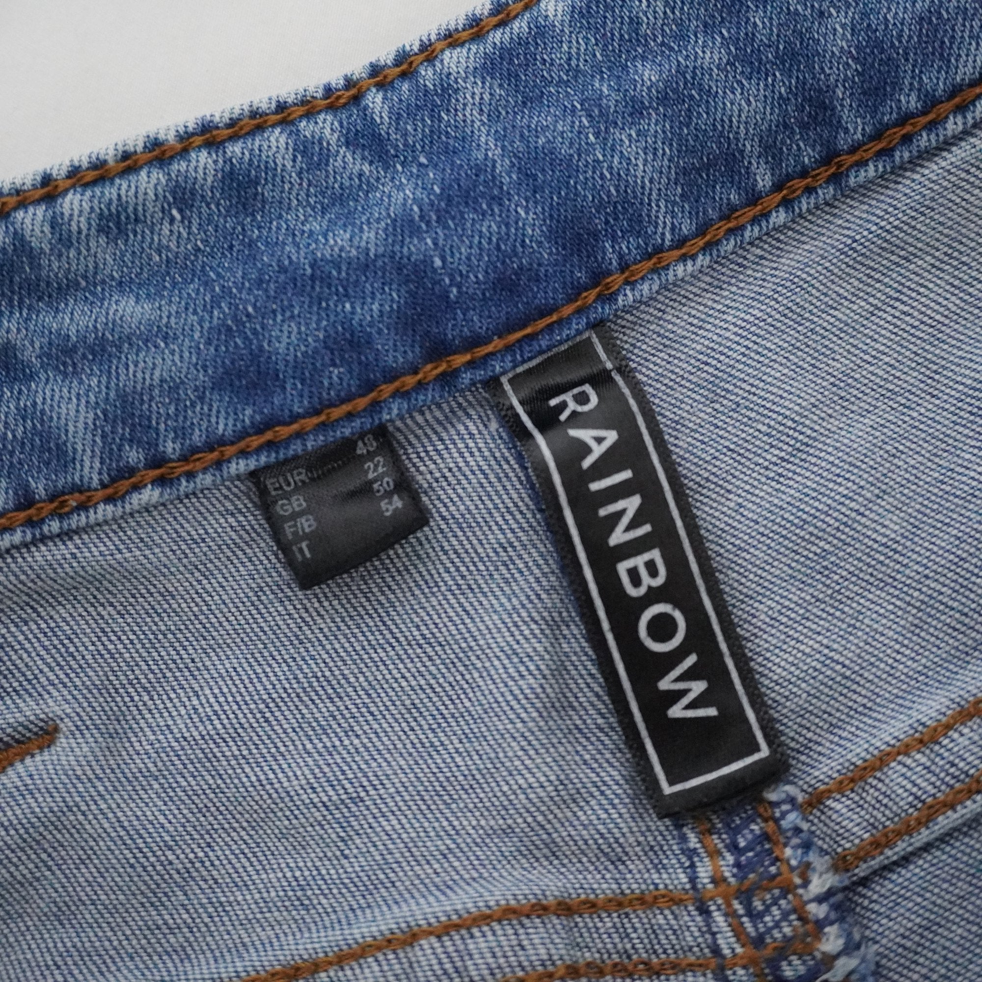 Pantalones Cortos Vaqueros Rainbow para Mujer Usados - Azul, XXXL