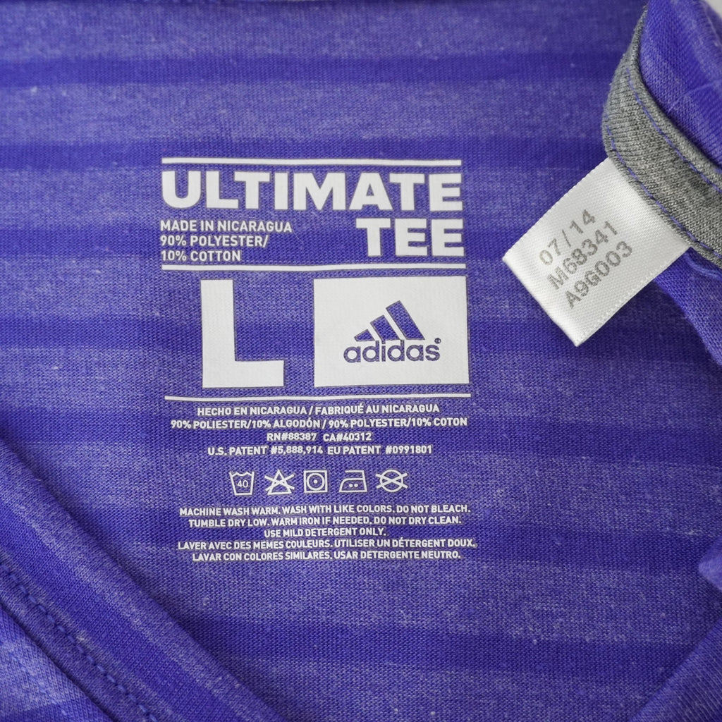 Camiseta de Manga Corta Adidas para Mujer Usada - Púrpura, L