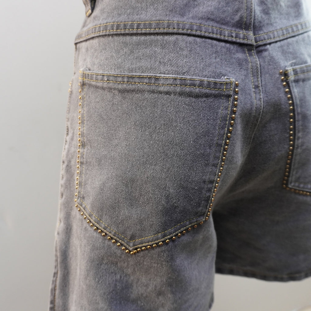 Pantalones Cortos Vaqueros Munich para Mujer Usados - Gris, M